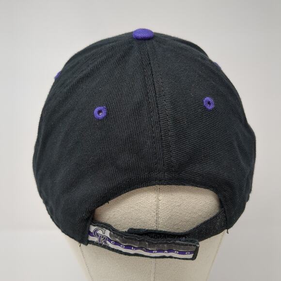 Fan Favorite Strapback Hat Black OSFA Colorado Rockies Embroidered Logo MLB - Picture 5 of 10